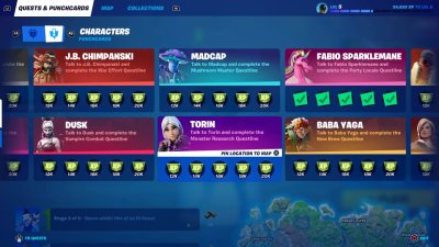 Fortnite Character Punchcards Fortnite Character Punchcards