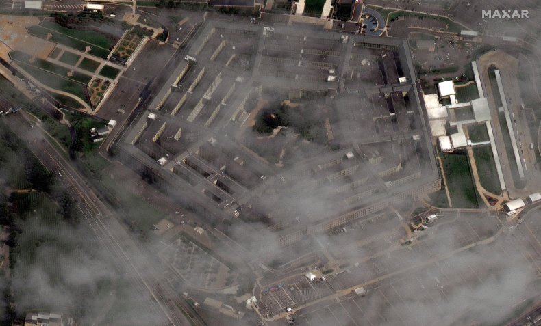 Aerial shot of the Pentagon in 2021.