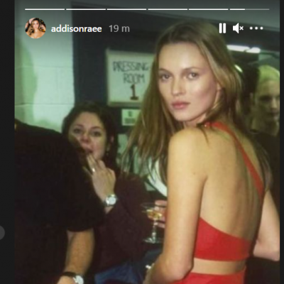 Addison Raes Instagram story of Kate Moss Addison Raes Instagram story of Kate Moss