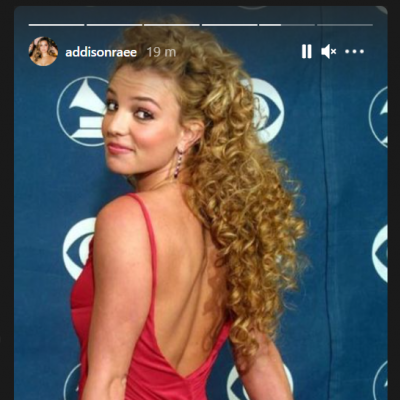 Addison Raes Instagram story of Britney Spears