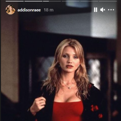 Addison Raes Instagram story of Cameron Diaz Addison Raes Instagram story of Cameron Diaz