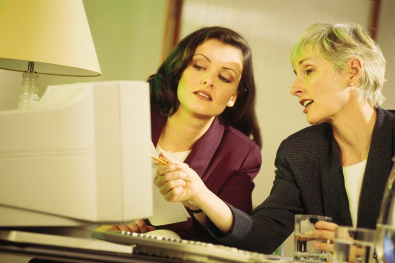 Woman in office