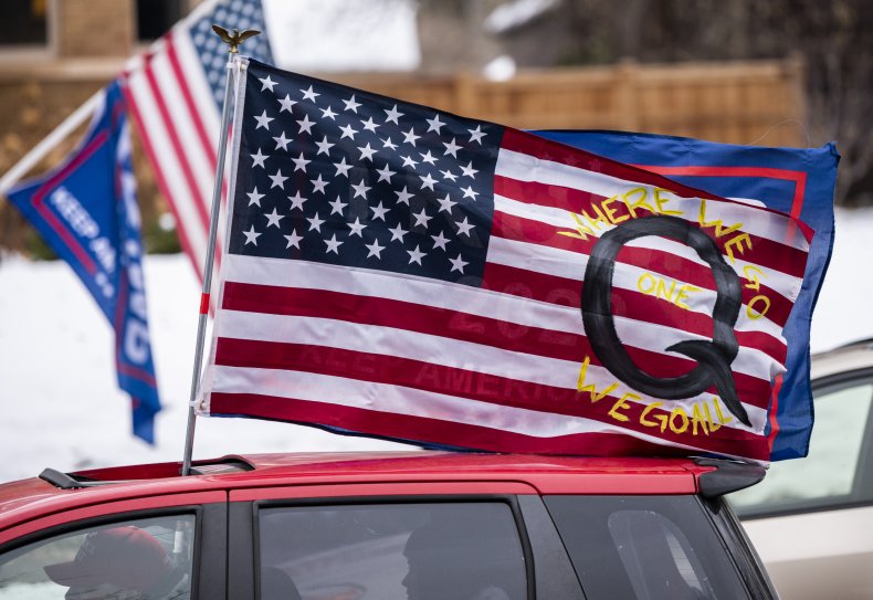 QAnon supporters in California recall