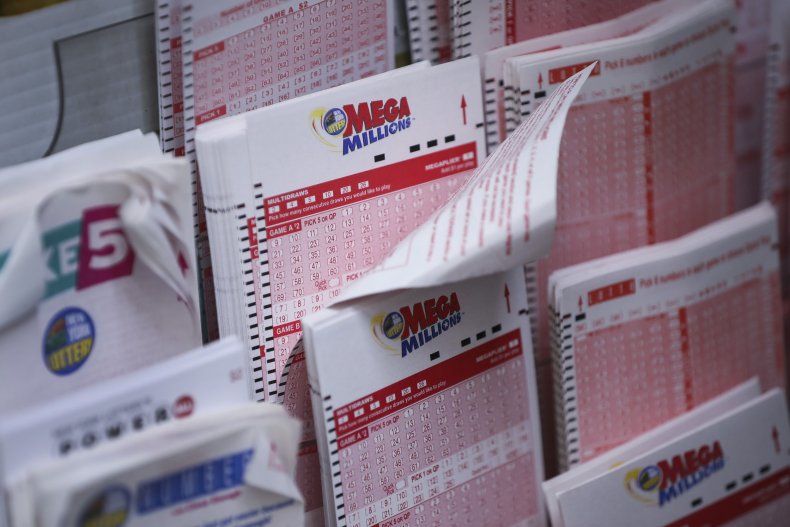 Mega Millions lottery tickets in NYC.