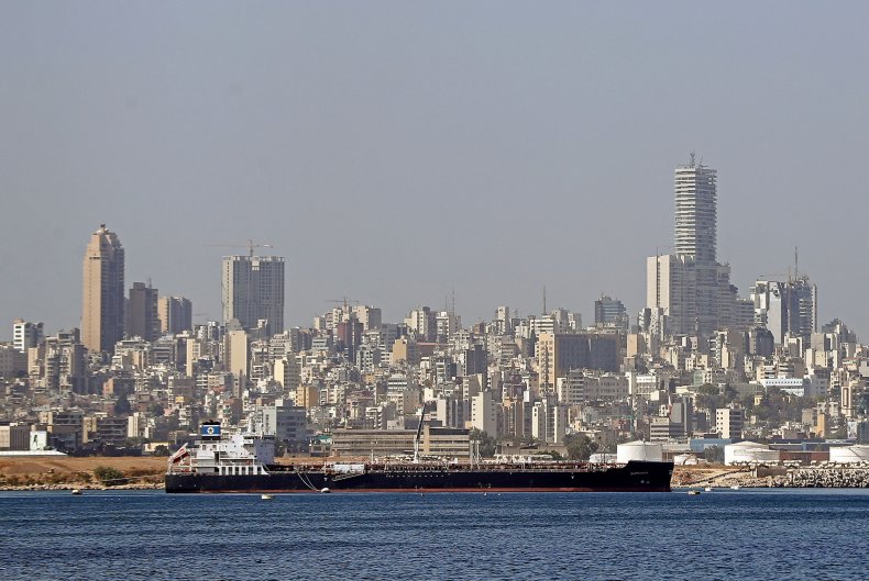 Superba oil tanker is seen docked near