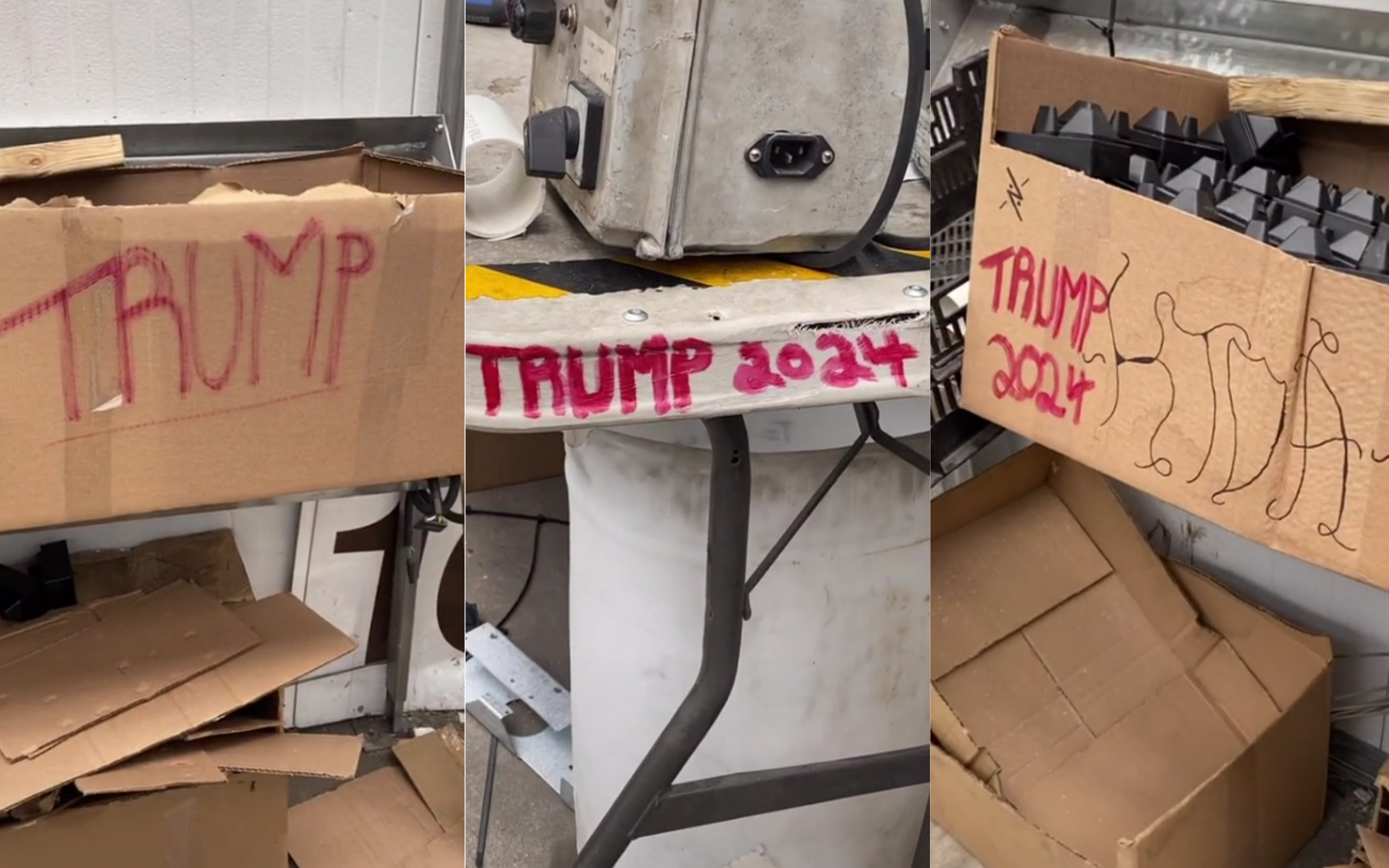 Man Fired After Vandalizing Woman S Workspace With Trump 2024 Graffiti   Workspace Vandalized Trump 2024 Graffiti 