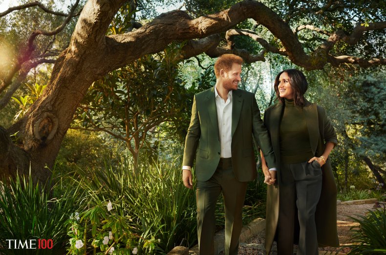 Harry and Meghan Pose for Time Shoot