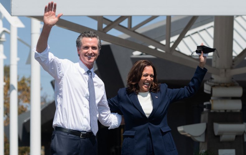 gavin newsom kamala harris democrats 2024