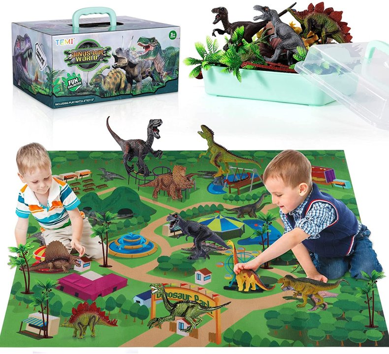 Temi Dinosaur Toy Figures With Mat