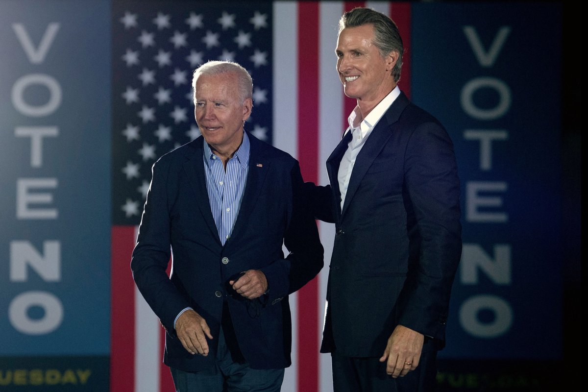 Gavin Newsom Appears with President Joe Biden
