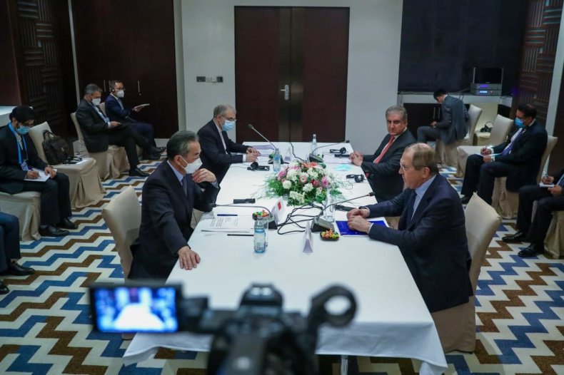 China, Iran, Pakistan, Russia, officials, meet, Tajikistan