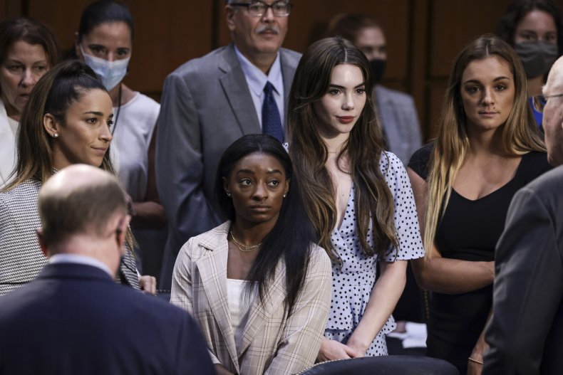Olympic gymnasts at Senate hearing