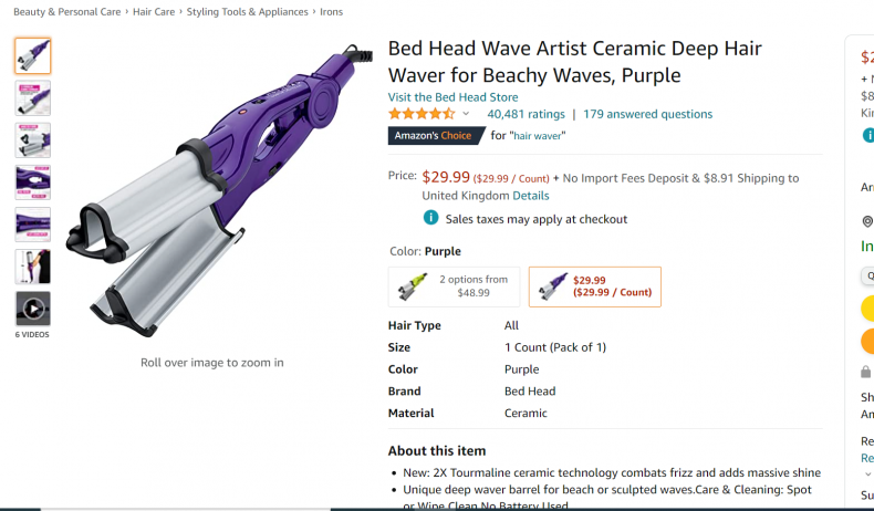 Wave Artist Ceramic Deep Hairwaver Headboard