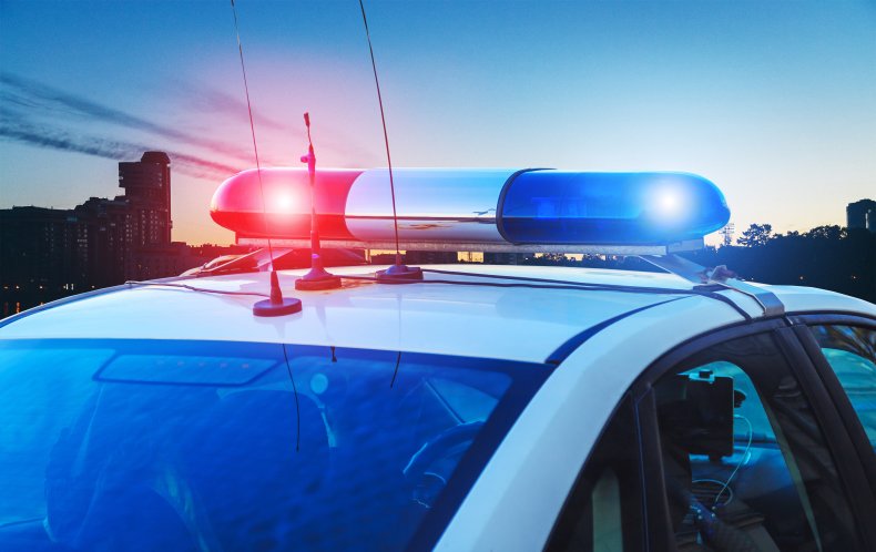 Stock image of police lights