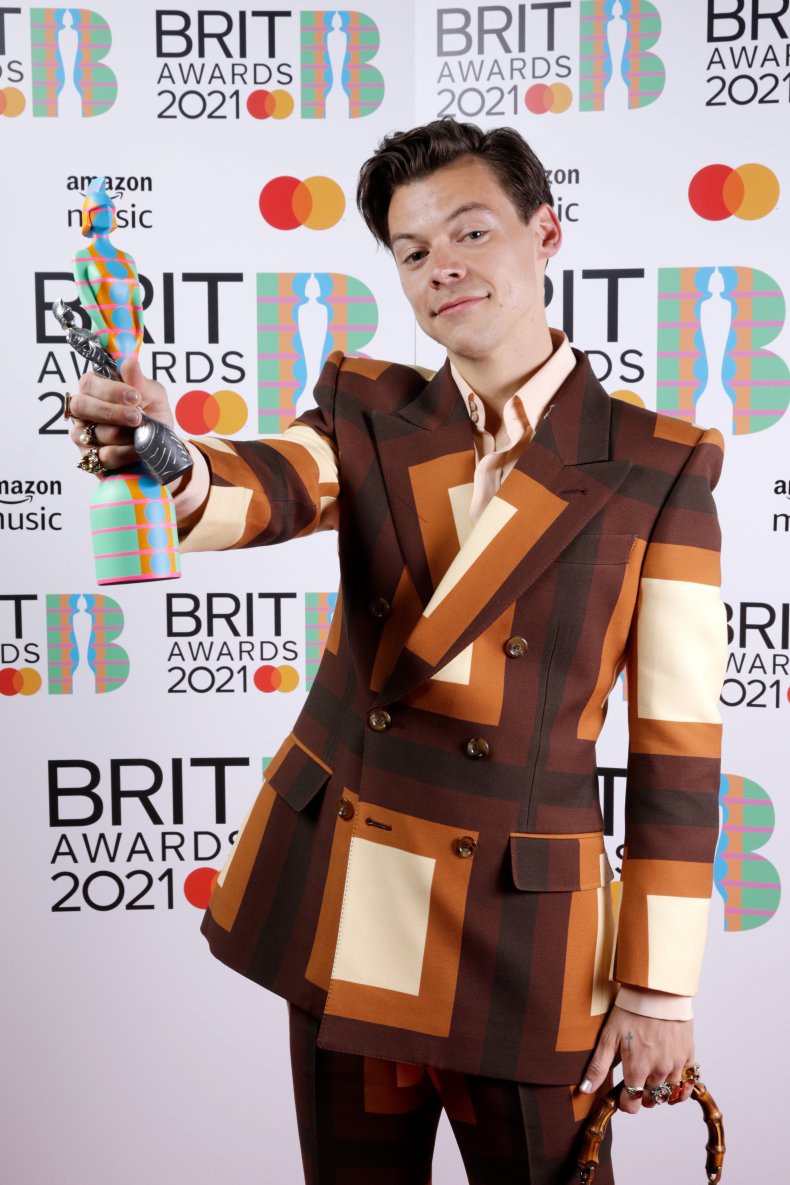 Harry Styles at the 2021 Brit Awards