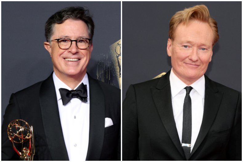 Stephen Colbert and Conan O'Brien