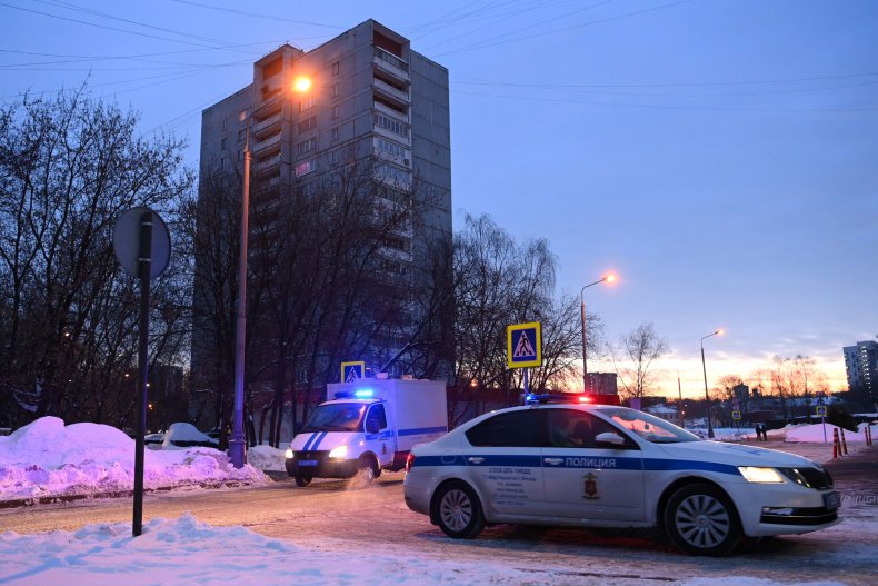 Stock photo of Russian police car