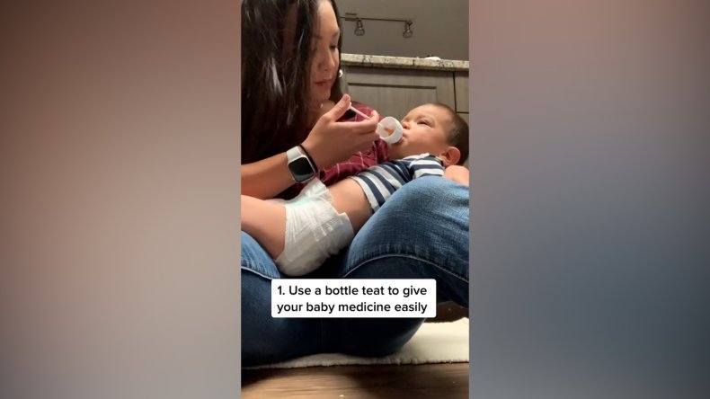 Mom's hack for giving her son medicine.