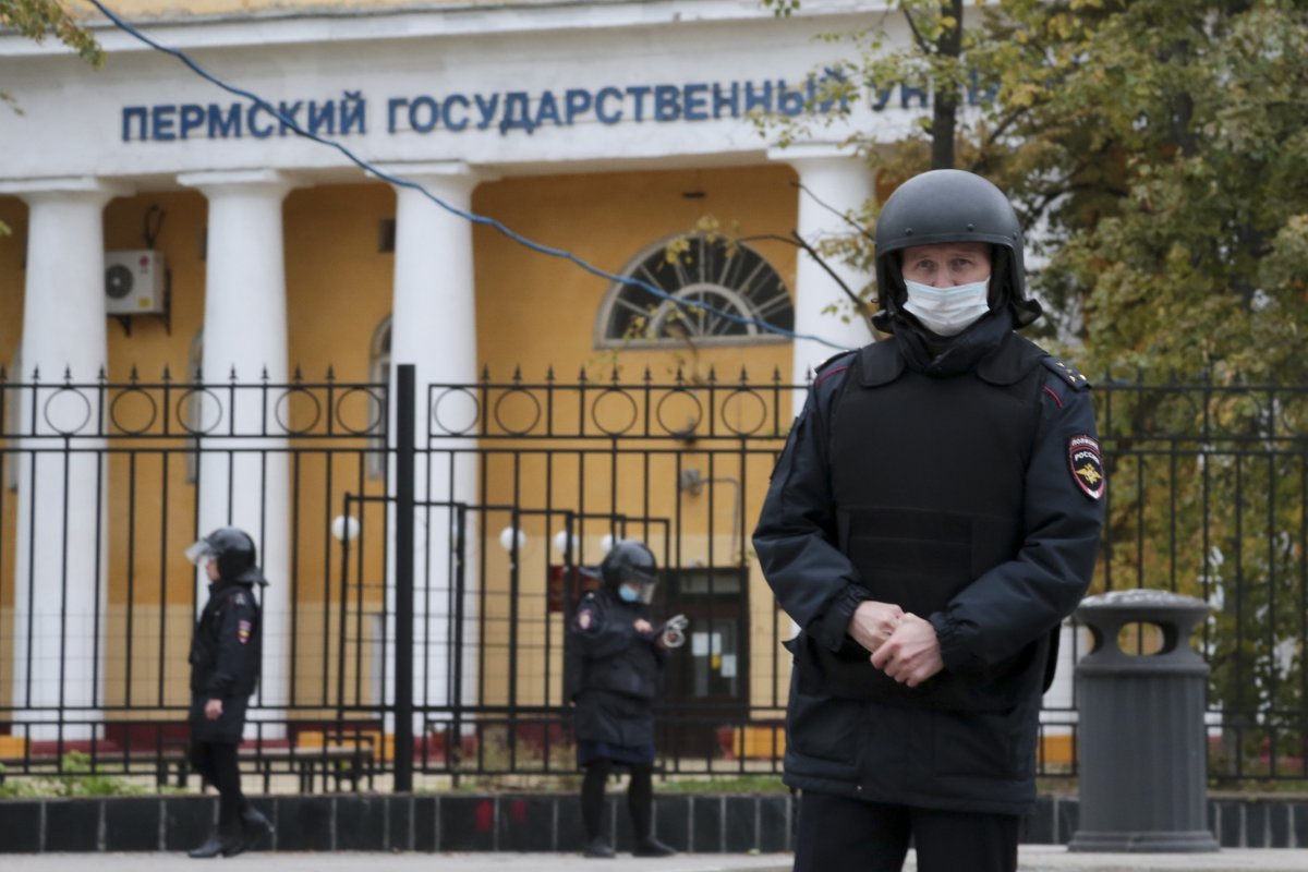 Police Guard Russian University