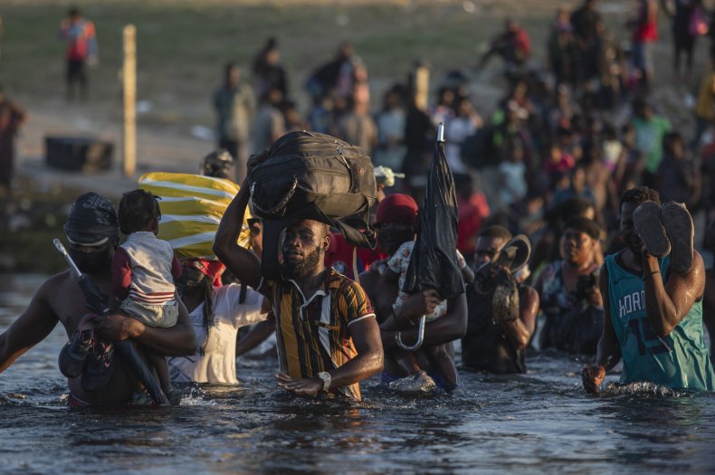 Migrants Wade to Mexico