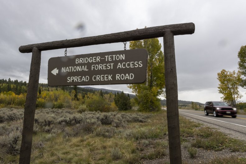 A sign for Wyoming's Spread Creek Campground.