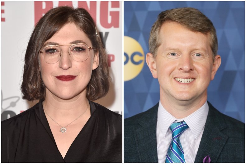 "Jeopardy!" hosts Mayim Bialik and Ken Jennings