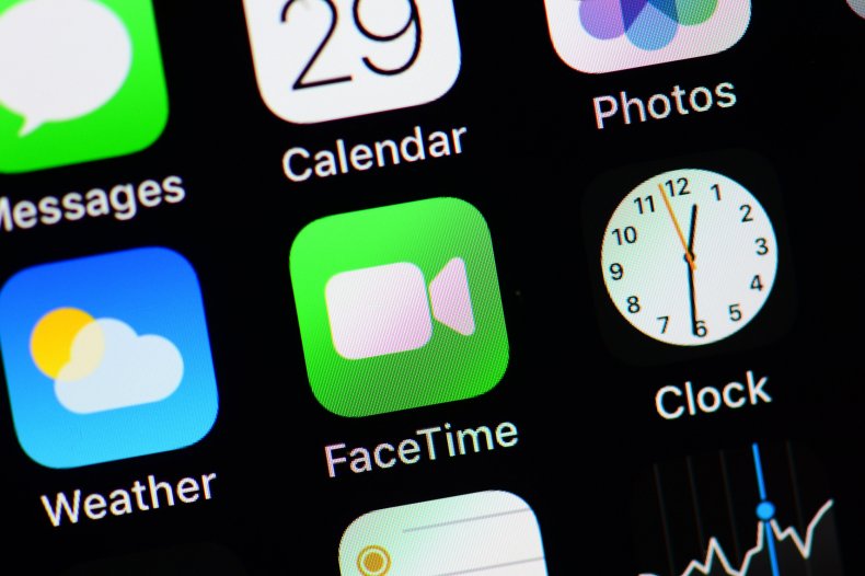 FaceTime Logo Appears on an iPhone Display