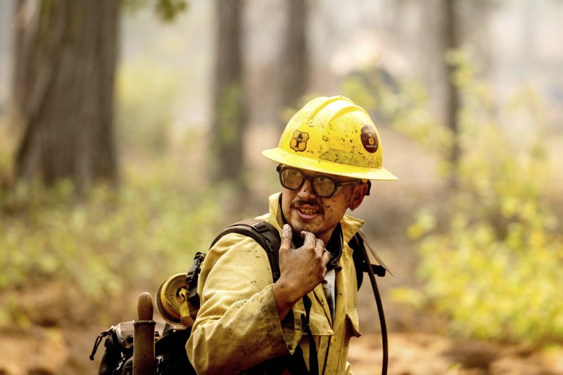 Firefighter in Sequoia National Forest