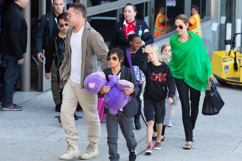 Brad Pitt, Angelina Jolie and their children