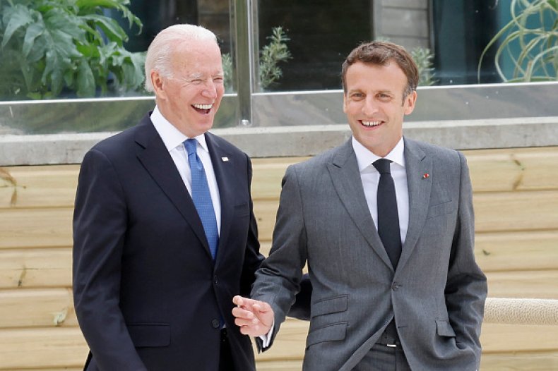Joe Biden Emmanuel Macron France Australia Statement