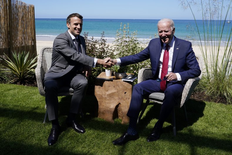 Biden and Macron at G-7 Summit