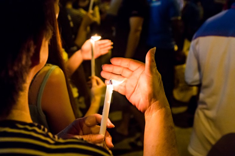 Murder of woman, two children, and friend