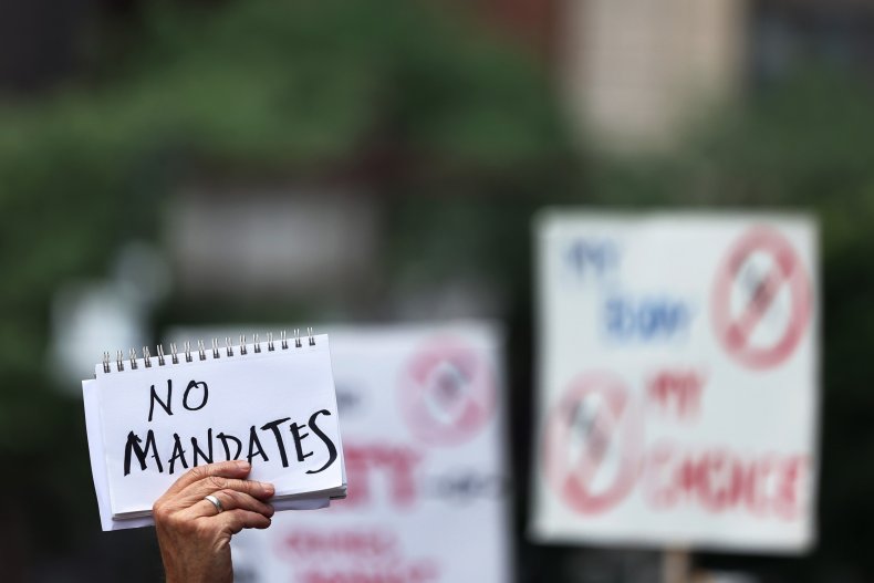 People gather at City Hall to protest