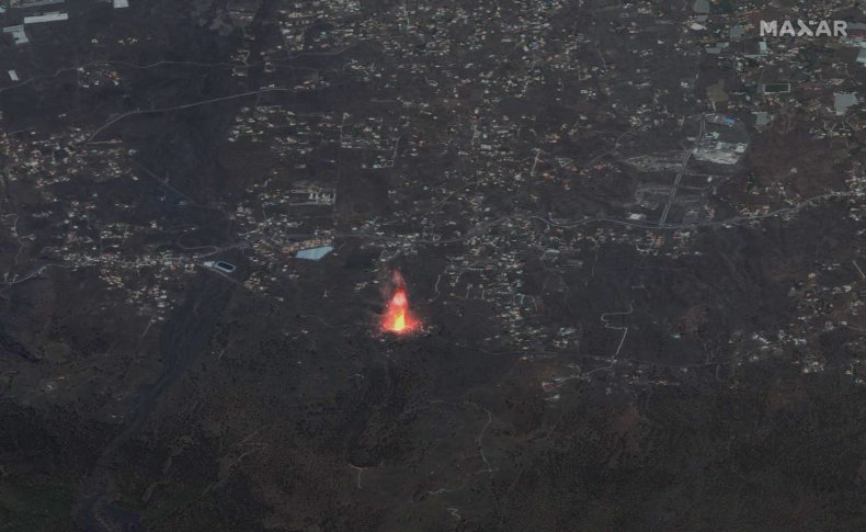 Overlaid image of Las Palma volcano. 