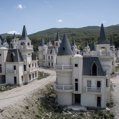 Abandoned half-built mansions in Turkey. Abandoned half-built mansions in Turkey.