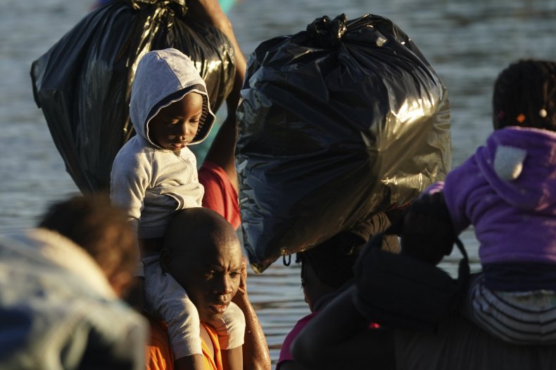 Migrants at Rio Grande