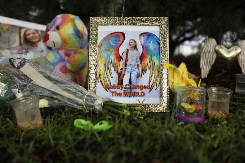 makeshift memorial dedicated to Gabby Petito