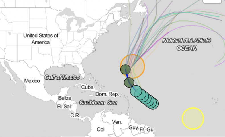 Hurricane Sam Path Spaghetti Models