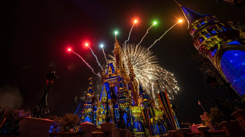 Disney World's Cinderella Castle fireworks display