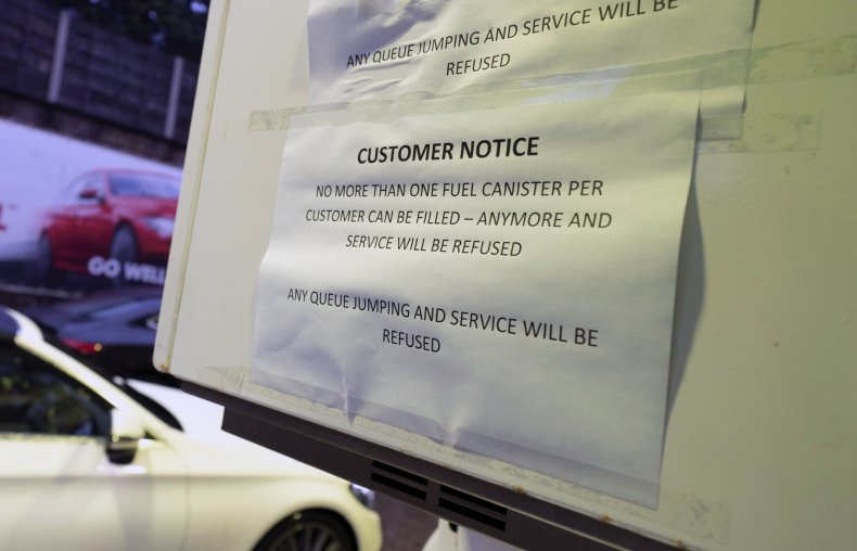U.K. Residents Panic Purchase Fuel