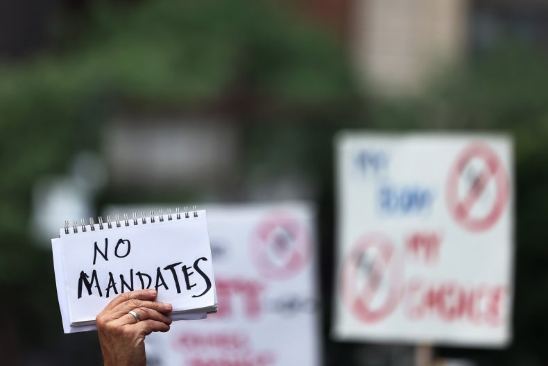 Vaccine mandate protest NYC