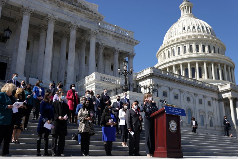 Speaker Pelosi Delivers Remarks Outside Capitol Building