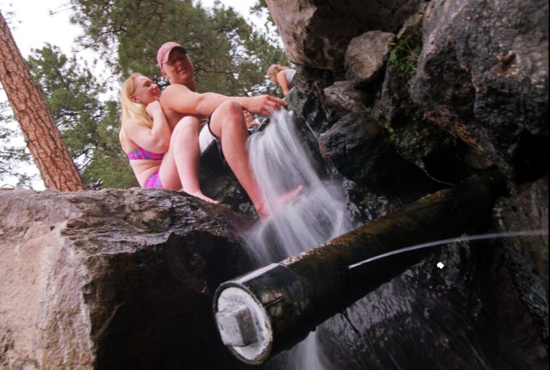 Natural hot spring located near Jemez Springs.