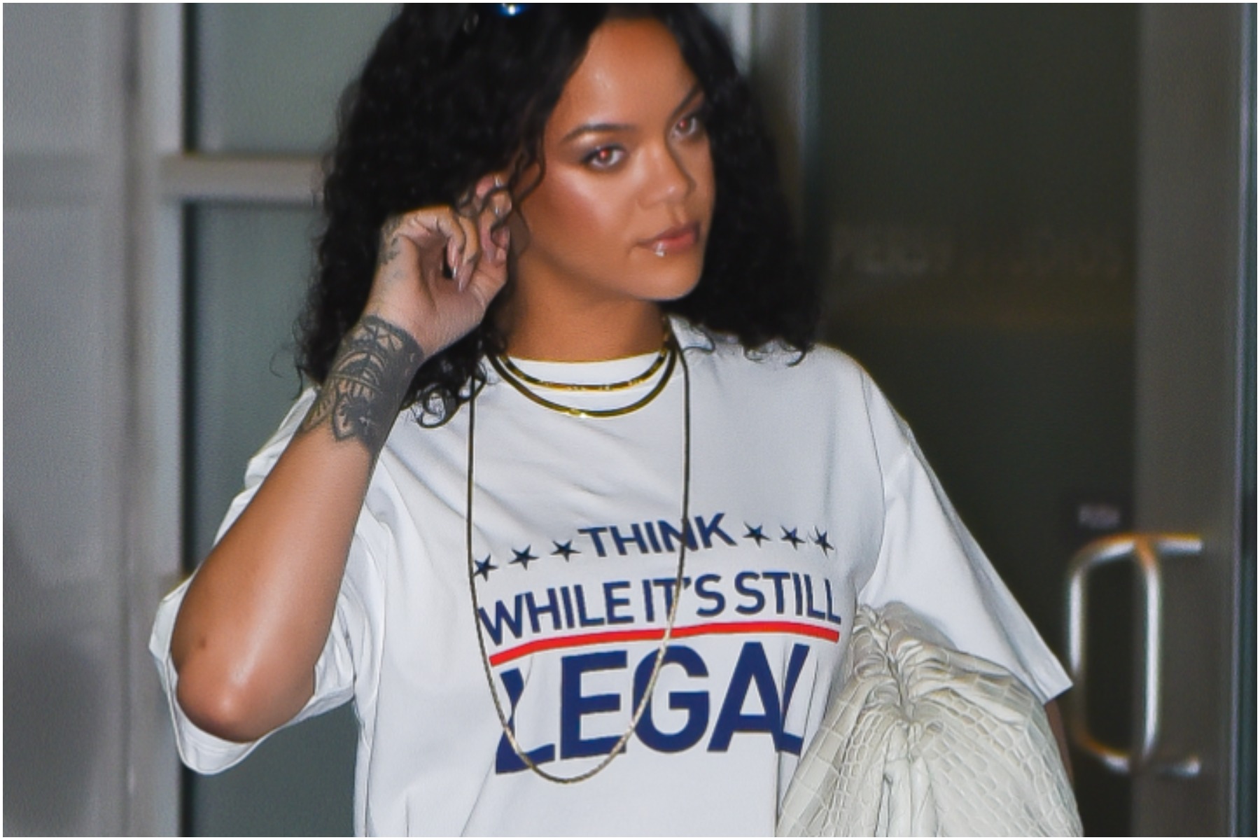 ilt implicitte Association Rihanna Cheered by Conservatives For 'Think While It's Still Legal' T-shirt