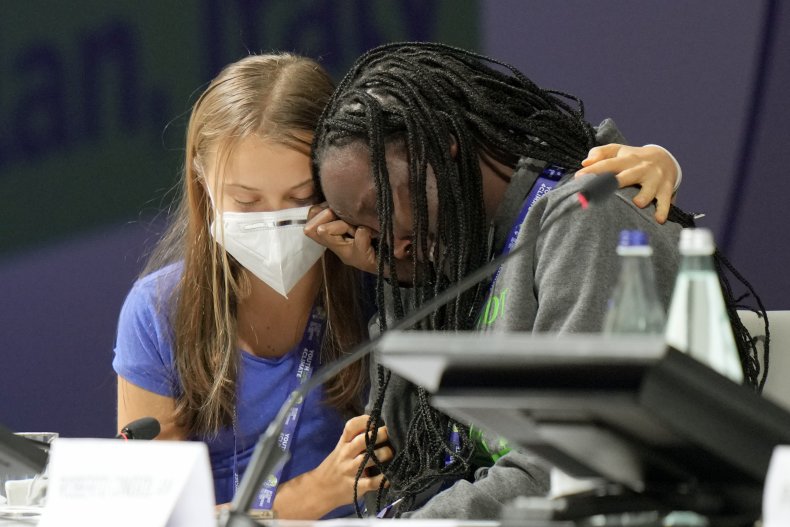 Greta Thunberg speaks at climate event