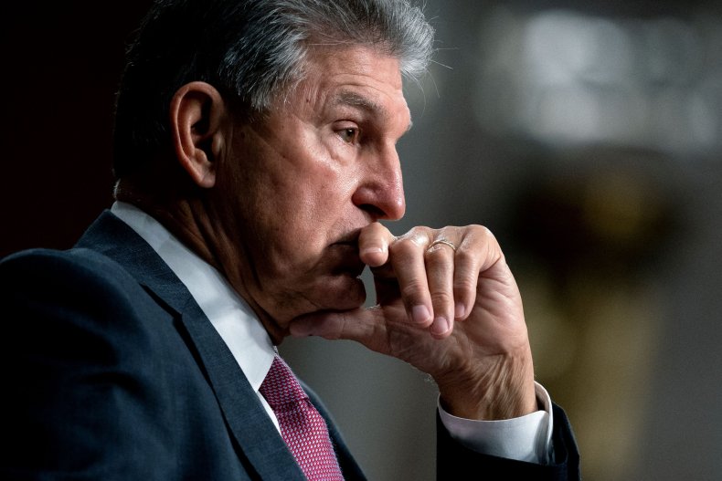 Joe Manchin listens during Senate committee