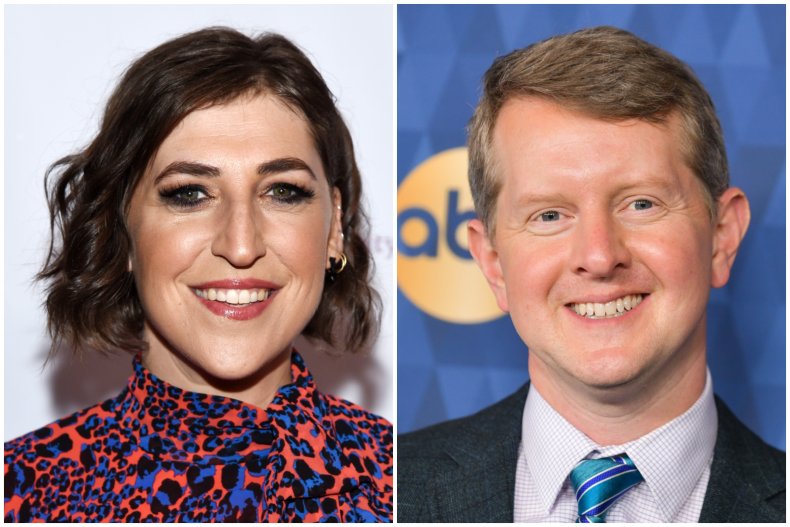 "Jeopardy!" hosts Mayim Bialik and Ken Jennings
