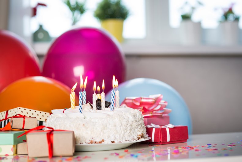 Teen Breaks in with Cake, Balloons