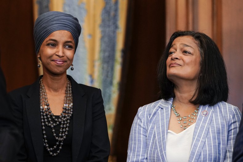 Ilhan Omar Appears with Pramila Jayapal