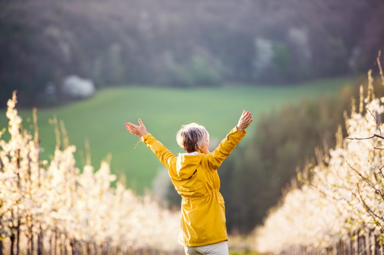 woman in field